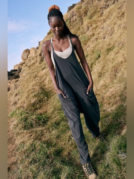 FP Movement by Free People Pants - NWOT Free People Movement Hot Shot Onesie Washed Black size- LARGE